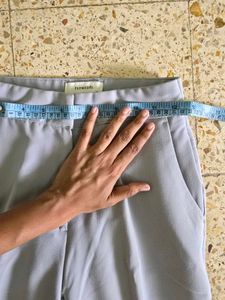 High Waisted Light Grey Trousers