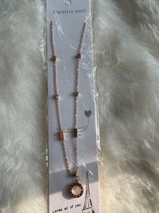 Stainless Steel And Mother Of Pearl Roman Numbers Pendant