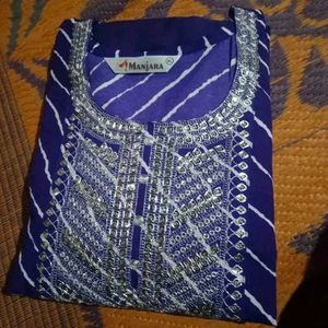 Stylish Blue Kurta Set