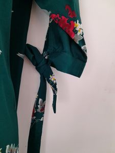 Green Floral Printed Dress (Women's)