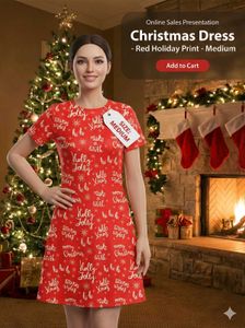 Red Holiday Christmas Dress