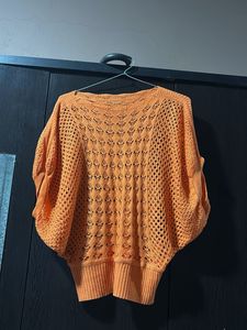 Orange Knit Top