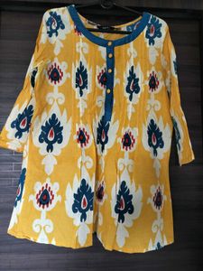 Sunny Yellow Short Kurti
