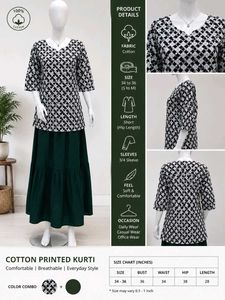 Comfortable Cotton Printed Kurti for Women