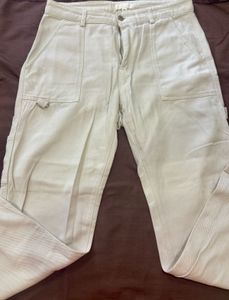 H&amp;M Off white cargo pant