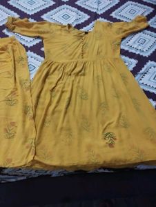 Yellow Floral Kurta Set