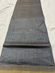 Elegant Grey Silk Saree