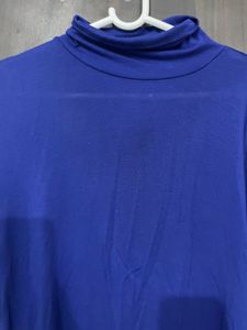Royal Blue Turtleneck Top