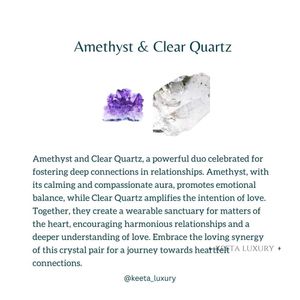 Amethyst &amp; Clear Quartz Bracelet