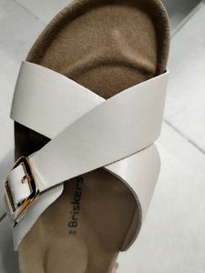 White Flipflop Flats