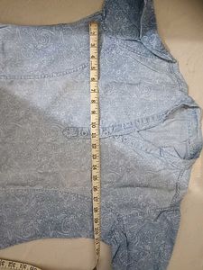 denim Printed Kurta