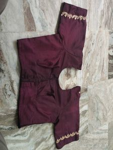 Pink Striped Saree with Embellishments