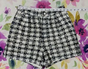 Chic Plaid Tweed Shorts