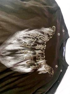 Oversized Gothic Layered Tee - Black Edition