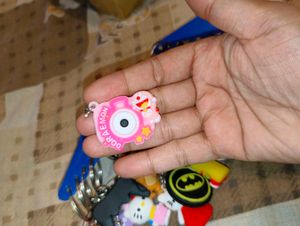 Cute Cartoon Character Keychain Set