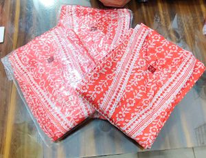 M, L, XL size Orange Printed Kurta set