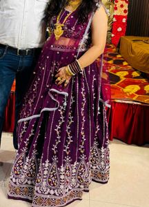 Beautiful Partywear Purple Lehnga