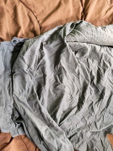 combo Men's Dark Gray Jeans and Button-Up Shirt
