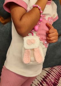 Cute Crochet Bunny Bag Keychain