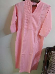 Peach Cotton Kurti