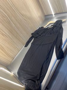 Elegant Black Long Sleeve Maxi Dress
