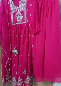 Rose Pink Nayra Party Wear Suit