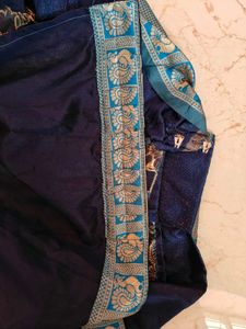 Ready to wear saree Elegant Navy Blue Floral Sare