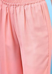 Elegant Peach Embroidered Kurta Set with Dupatta