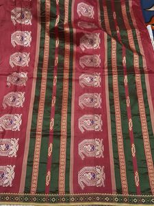 Elegant Maroon Silk Saree
