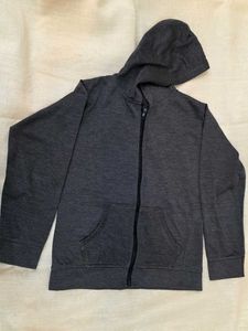 Men's Charcoal Grey Zip-Up Hoodie