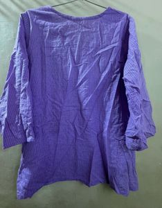 Comfortable Purple Striped Kurta
