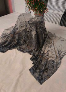 Stylish Grey Abstract Print Stawl