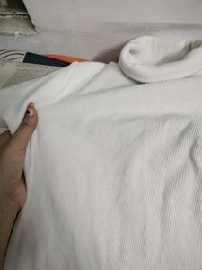 Ribbed Turtleneck Long Sleeve Top