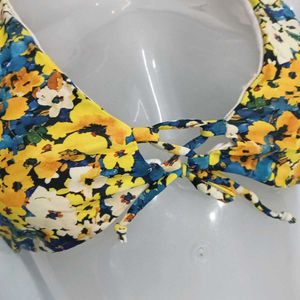 Floral 🤎Print Bikini Top