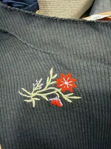 Black Embroidered Cropped Top