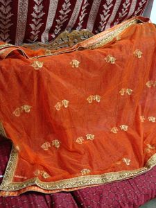 Net Lehnga,net Dupatta,padded Blouse Back Open(size 42 Have Margin Inside ) One Time Use.No Cane Cane . In This Budget You Will Get Fully Stitched Lehenga Complete Look .ready To Wear.