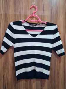 Striped V-Neck Top