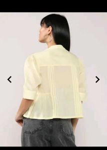 Pleated V-Neck Top