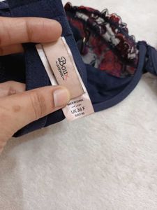 Floral Print Underwire Bra 36F