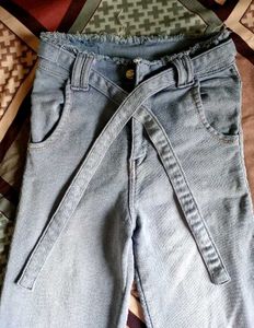 Versace Light Wash Distressed Jeans