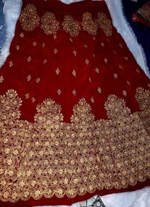 beautiful velvet lehnga with stitched blouse a