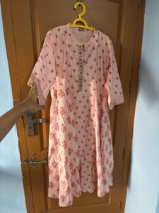 Pink Floral Kurta