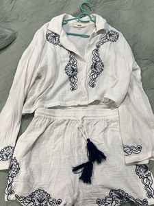 White Embroidered set