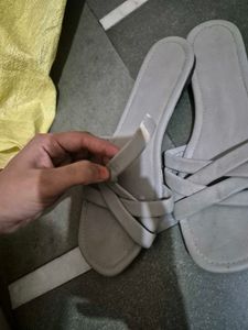 Stylish Gray Woven Flat Sandals