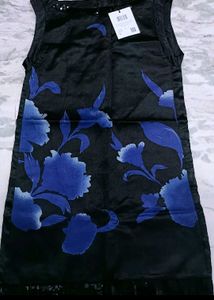 brand new Black Kurta with Blue Motif &amp; Sequins