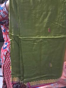 Elegant Olive Green Saree