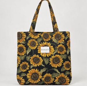 Sunflowers Y2K boho Print Tote Bag