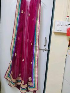 Purple Velvet Lehenga Choli Set