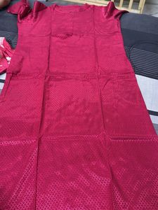 Elegant Red Textured Kurta
