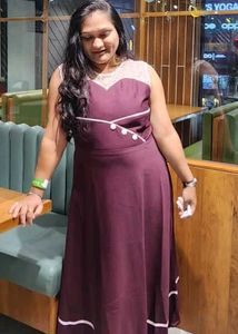 Women Party And Festival Wear Purple Gawn